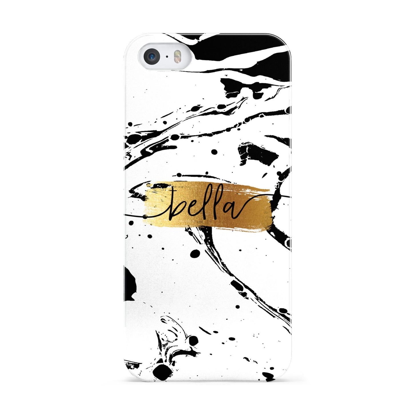 Personalised White Gold Swirl Marble Apple iPhone 5 Case