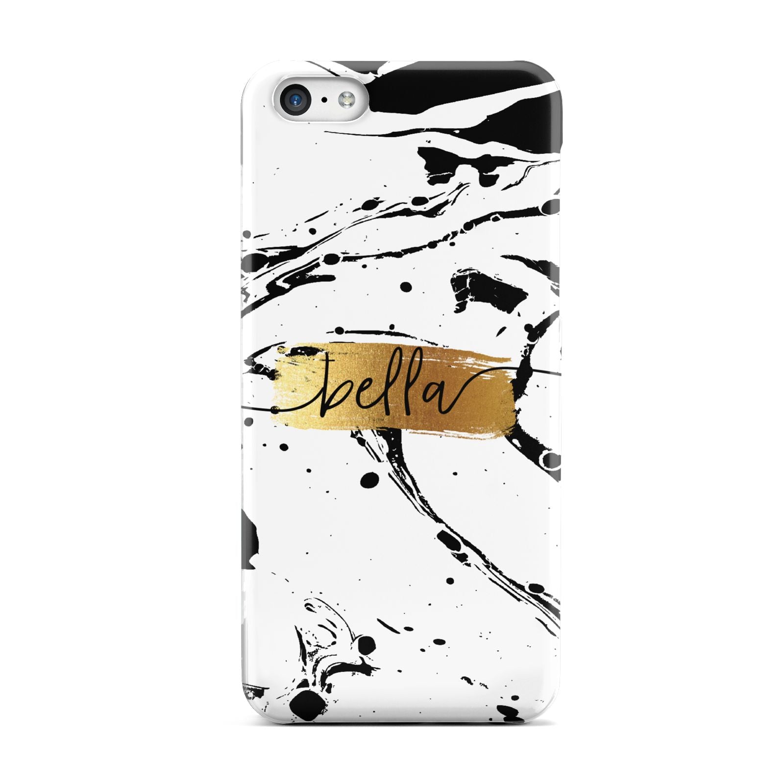 Personalised White Gold Swirl Marble Apple iPhone 5c Case