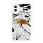 Personalised White Gold Swirl Marble iPhone 11 3D Snap Case