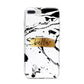 Personalised White Gold Swirl Marble iPhone 7 Plus Bumper Case on Silver iPhone