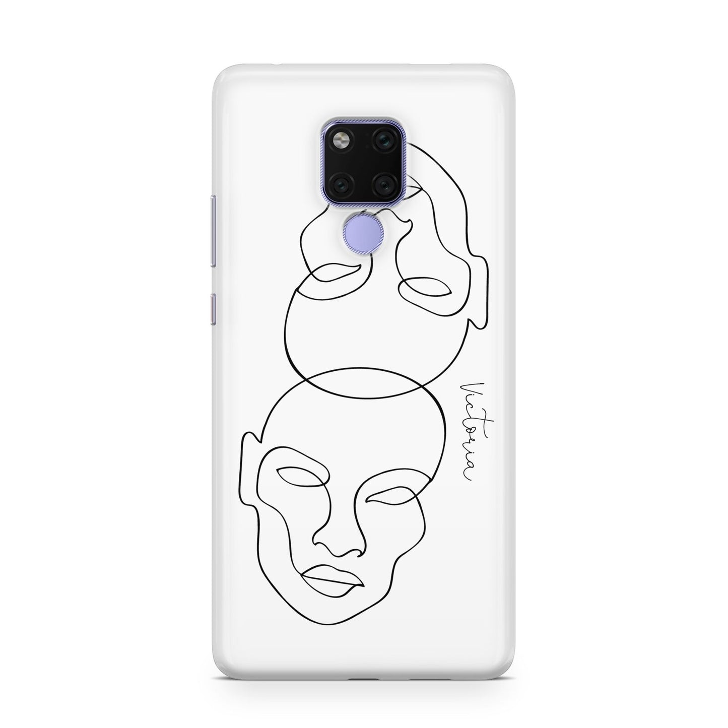 Personalised White Line Art Huawei Mate 20X Phone Case