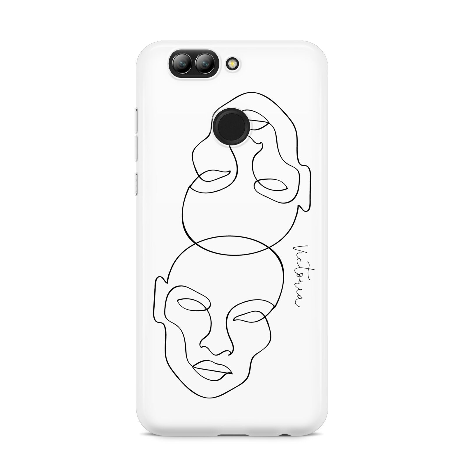 Personalised White Line Art Huawei Nova 2s Phone Case