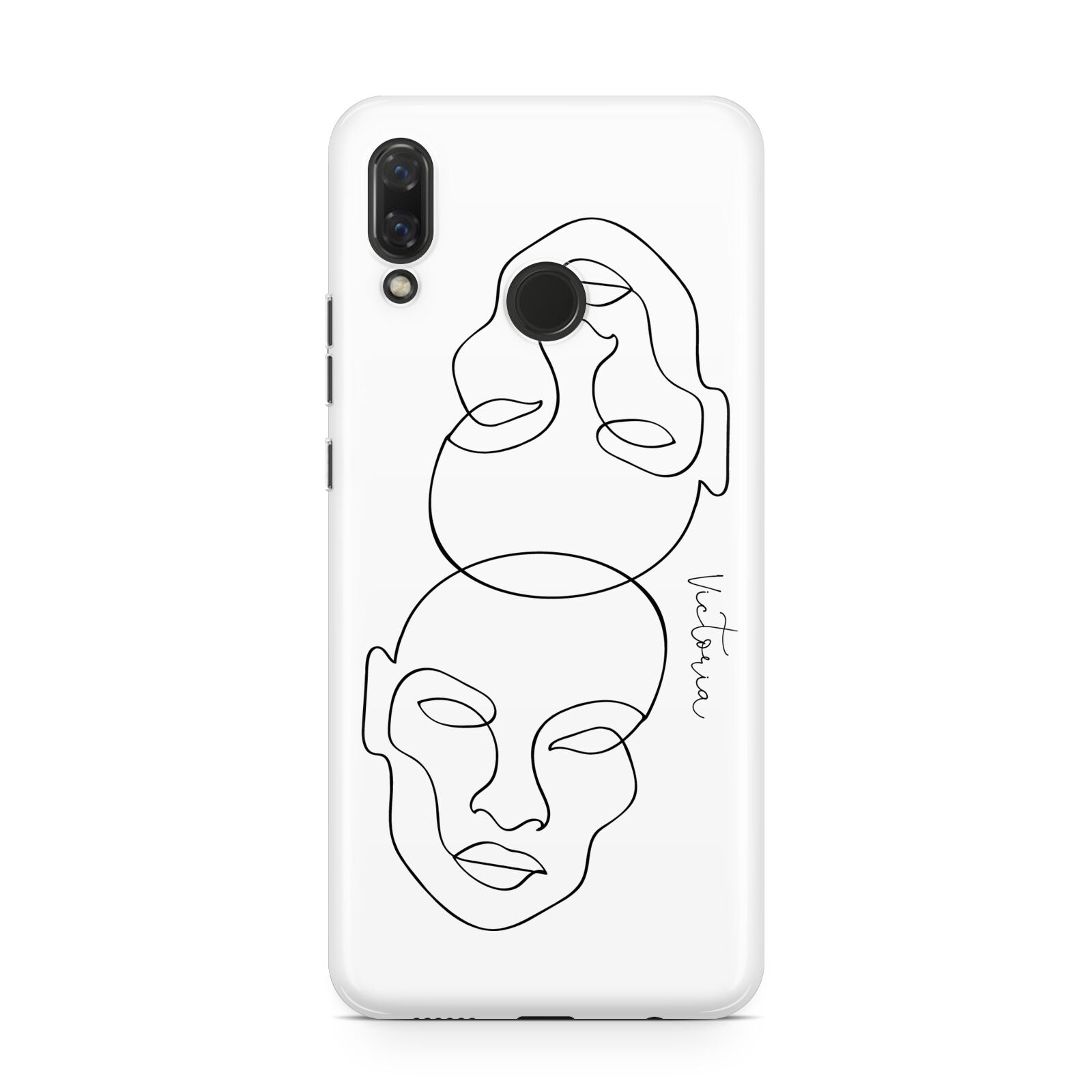 Personalised White Line Art Huawei Nova 3 Phone Case