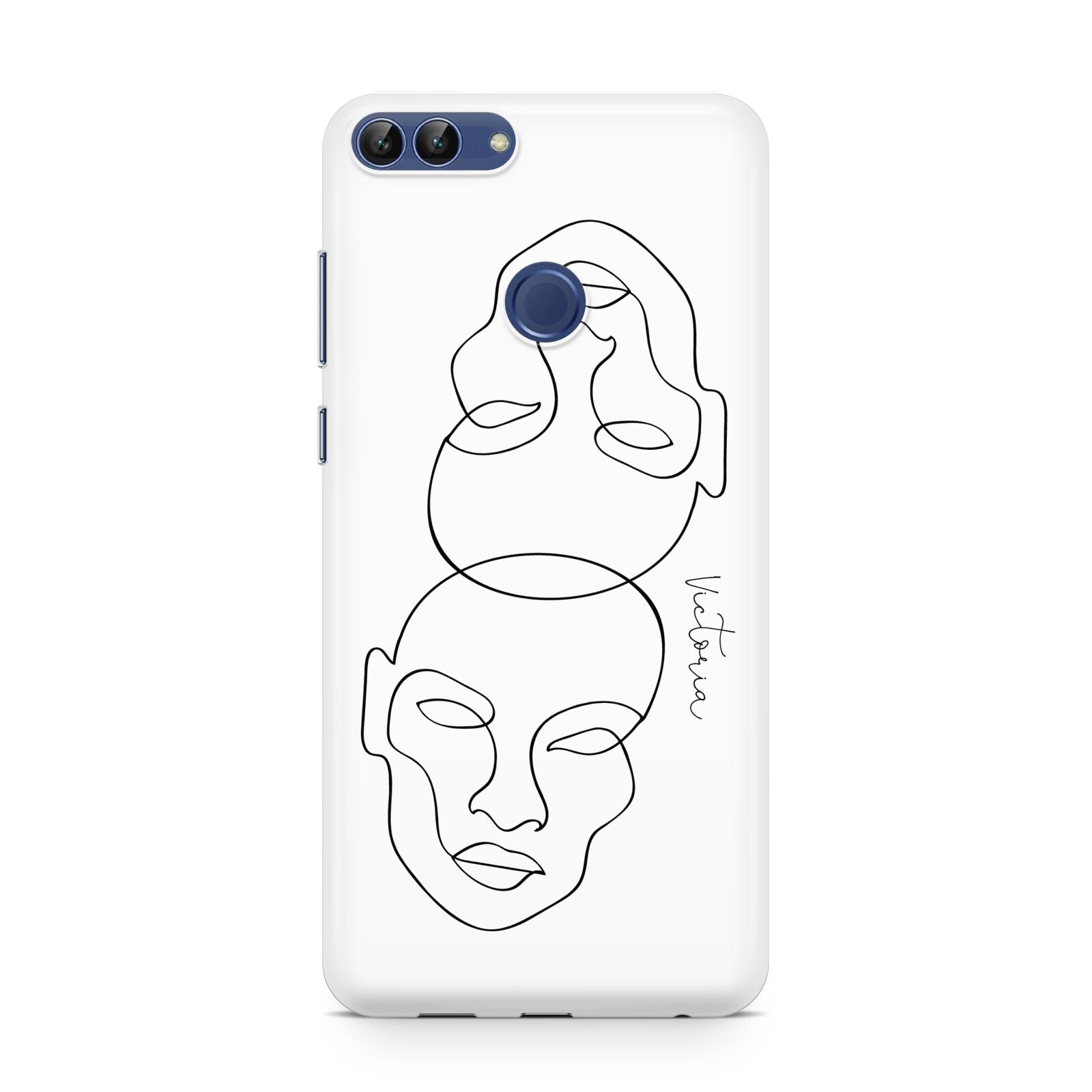 Personalised White Line Art Huawei P Smart Case