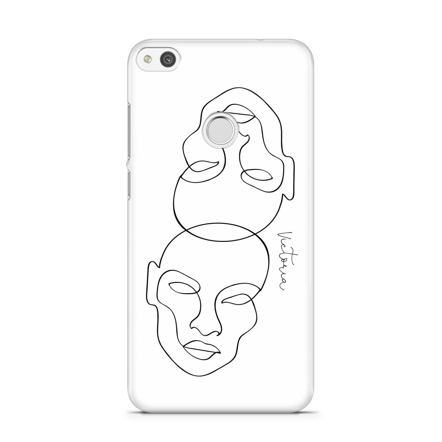 Personalised White Line Art Huawei P8 Lite Case