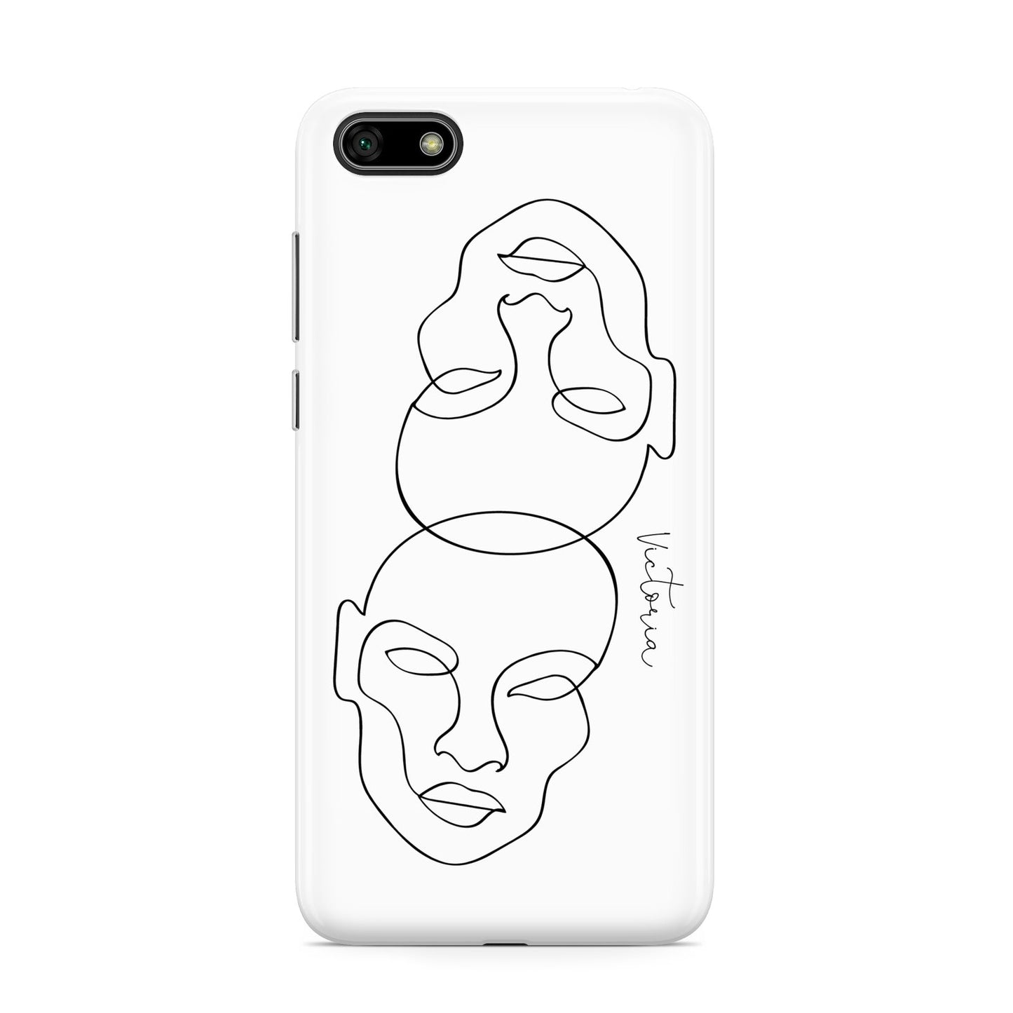 Personalised White Line Art Huawei Y5 Prime 2018 Phone Case