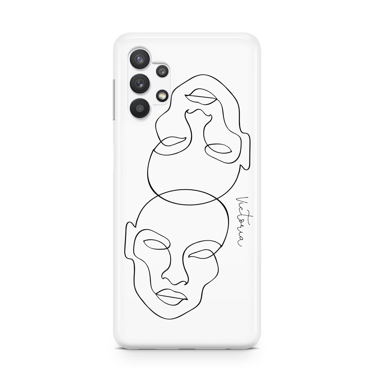 Personalised White Line Art Samsung A32 5G Case