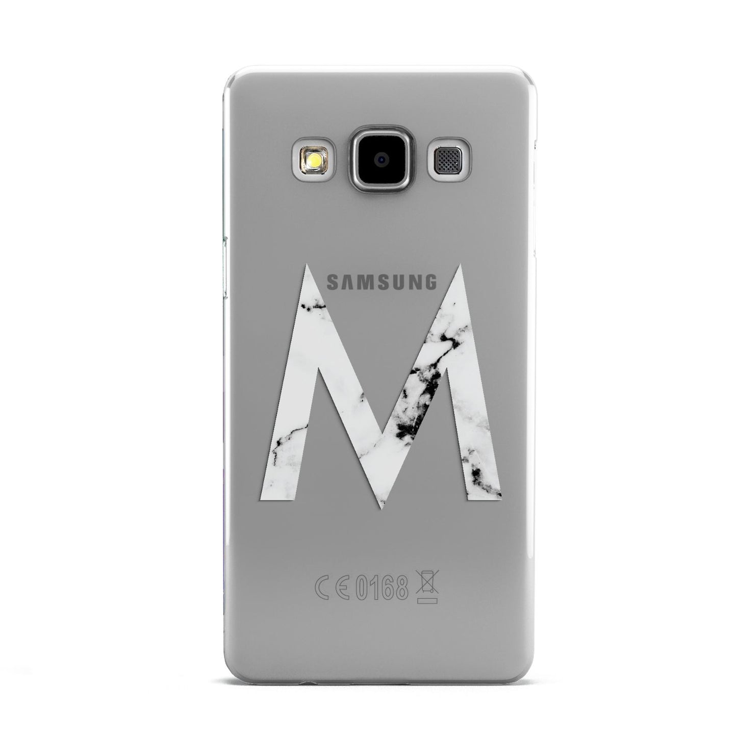 Personalised White Marble Initial Clear Custom Samsung Galaxy A5 Case