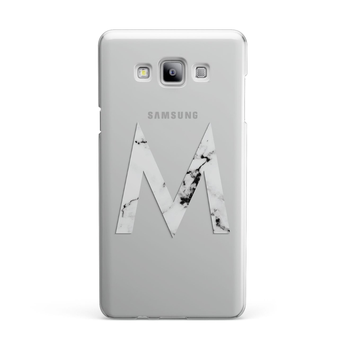 Personalised White Marble Initial Clear Custom Samsung Galaxy A7 2015 Case