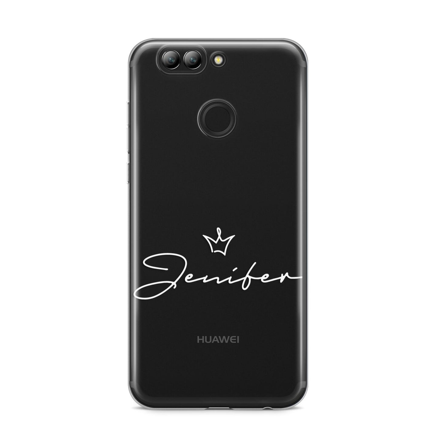 Personalised White Text Transparent Huawei Nova 2s Phone Case