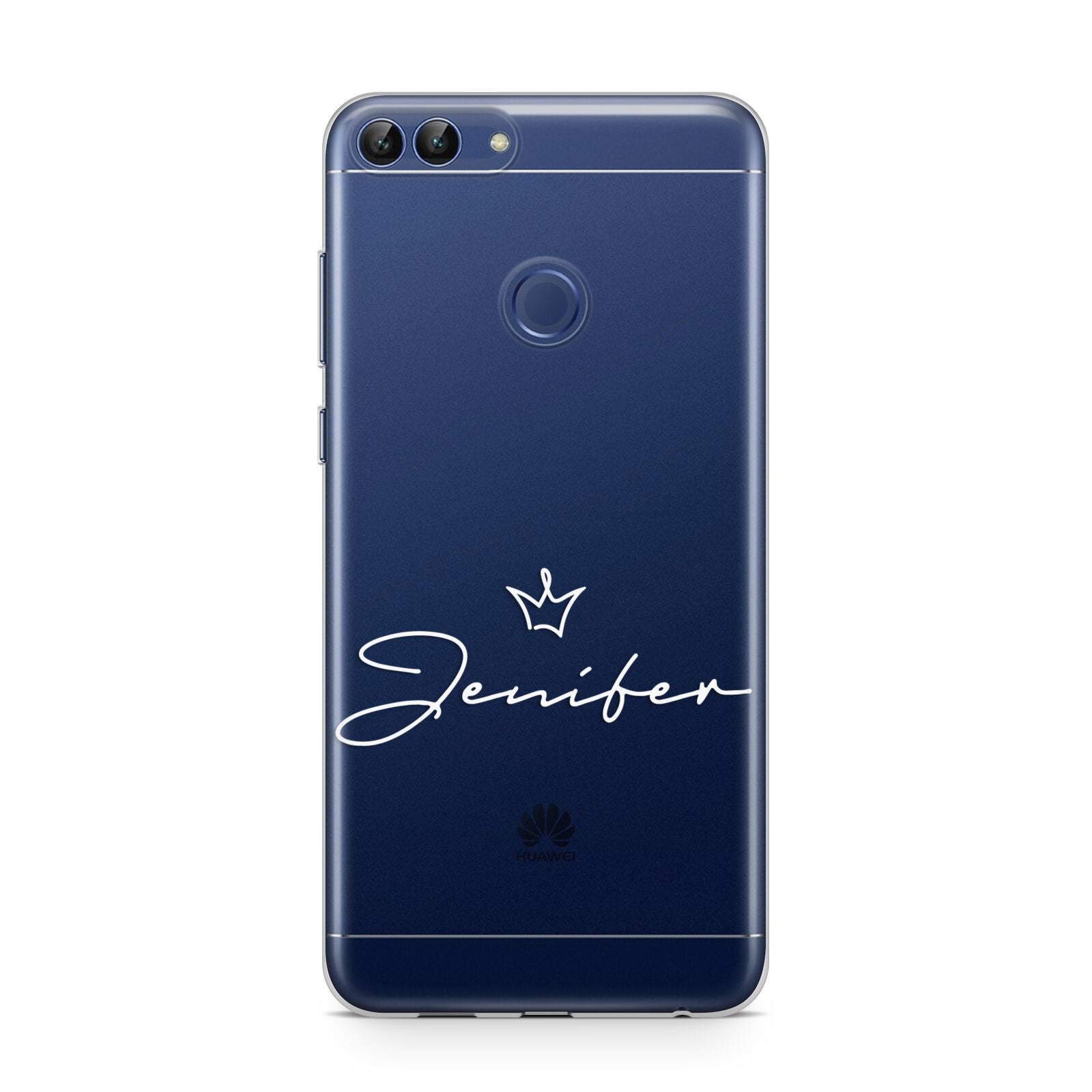 Personalised White Text Transparent Huawei P Smart Case