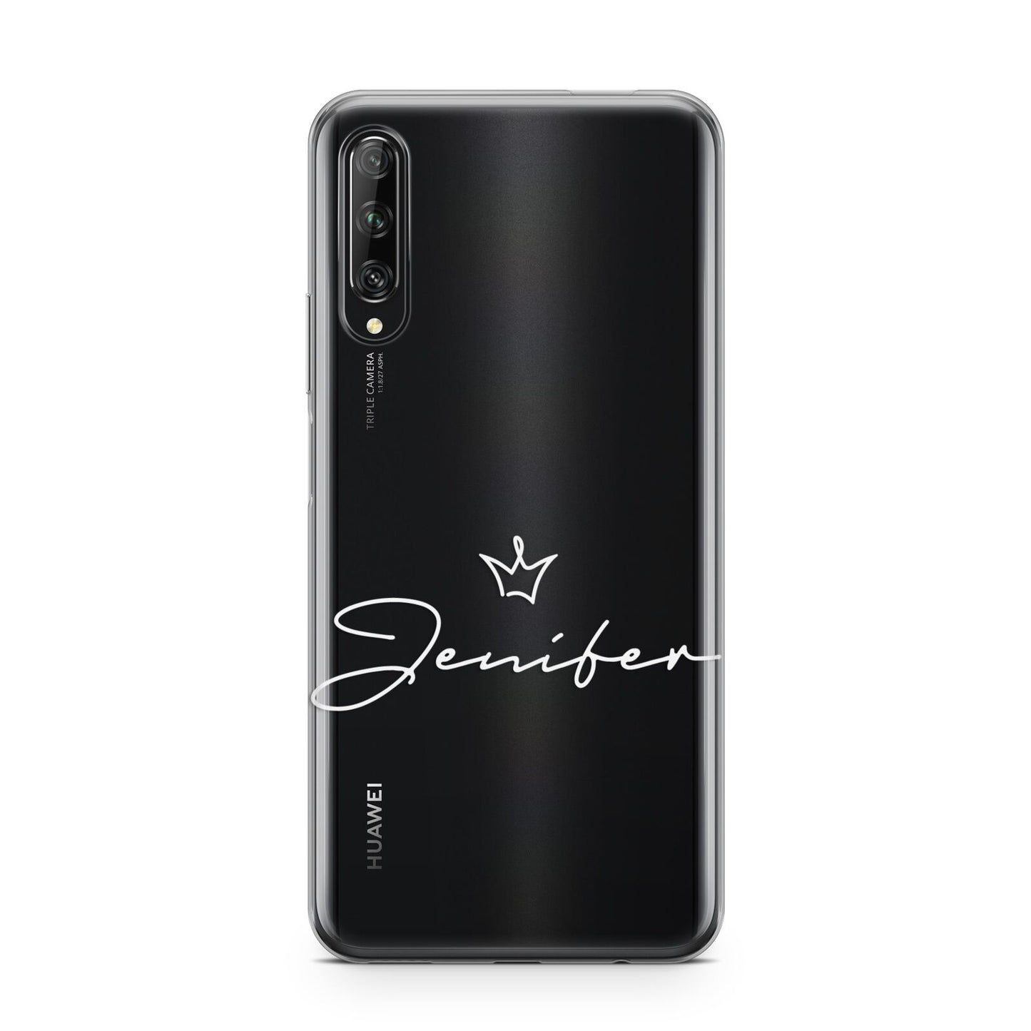 Personalised White Text Transparent Huawei P Smart Pro 2019