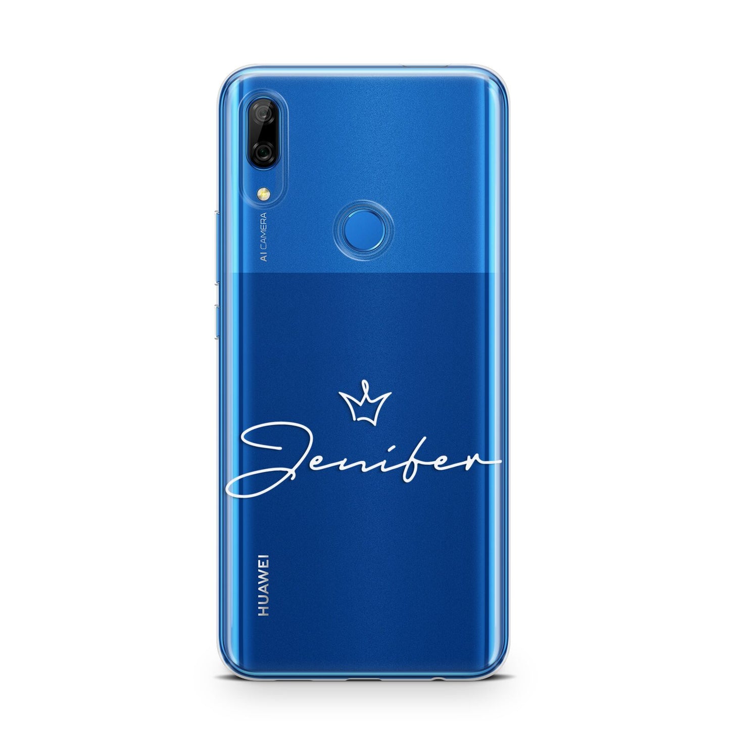 Personalised White Text Transparent Huawei P Smart Z