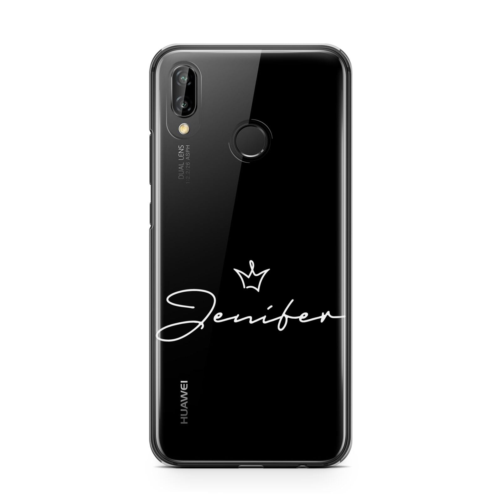 Personalised White Text Transparent Huawei P20 Lite Phone Case