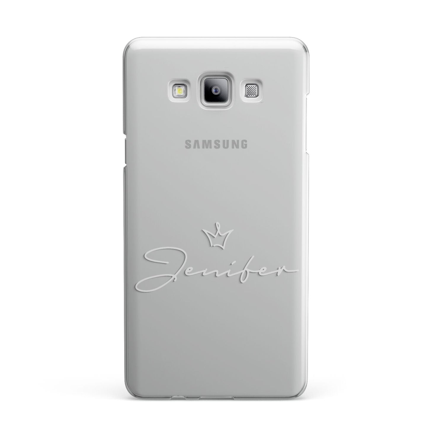 Personalised White Text Transparent Samsung Galaxy A7 2015 Case