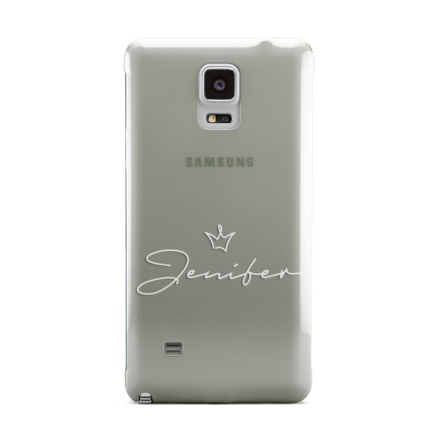 Personalised White Text Transparent Samsung Galaxy Note 4 Case