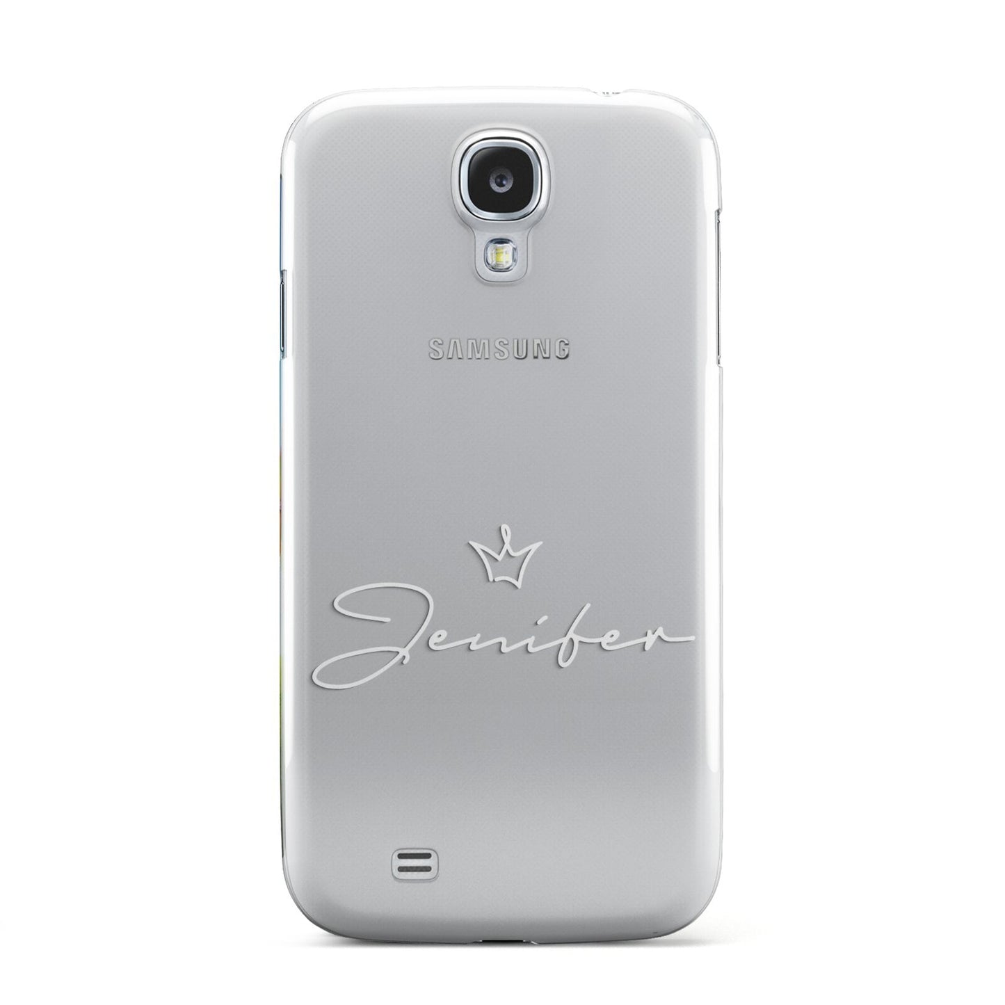 Personalised White Text Transparent Samsung Galaxy S4 Case