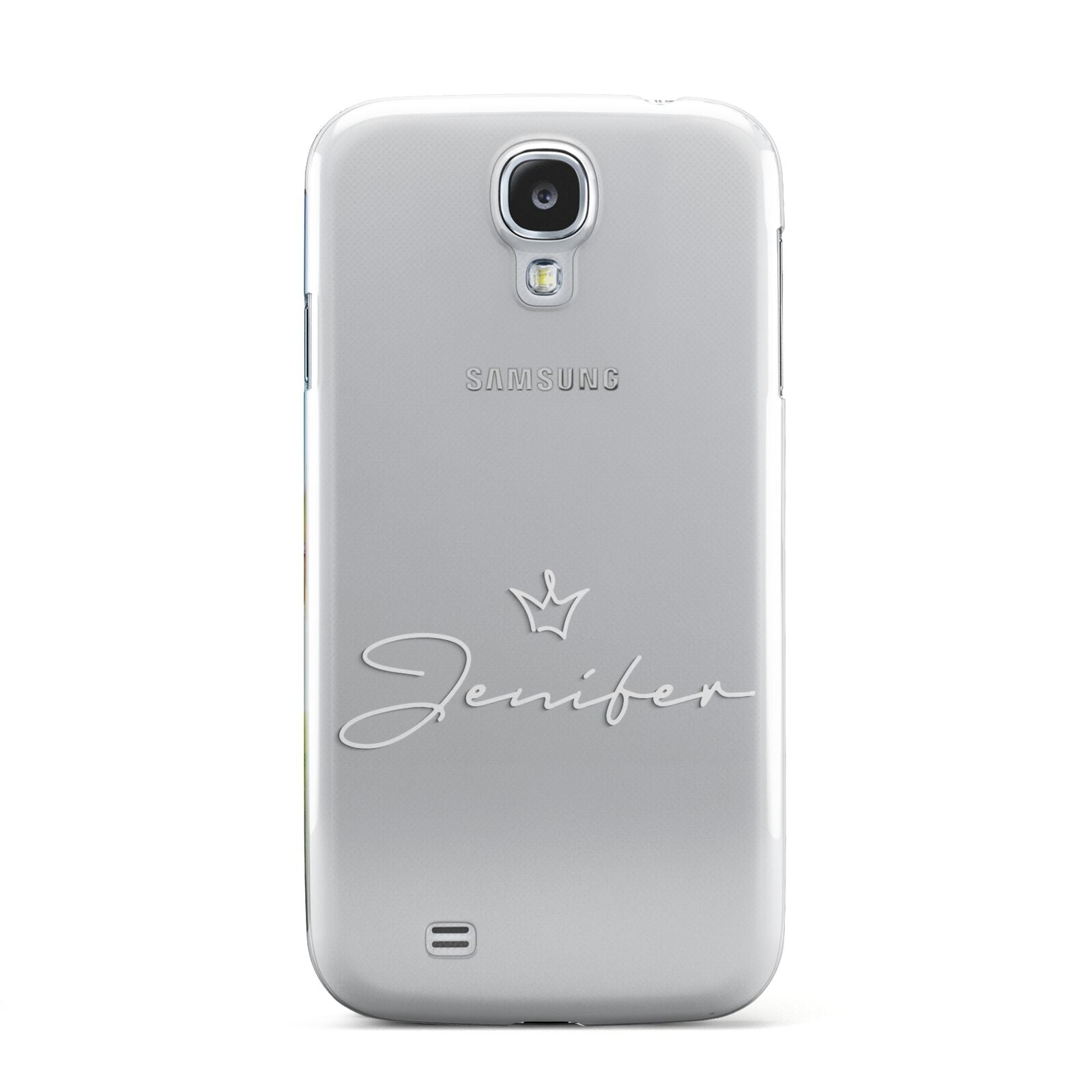 Personalised White Text Transparent Samsung Galaxy S4 Case