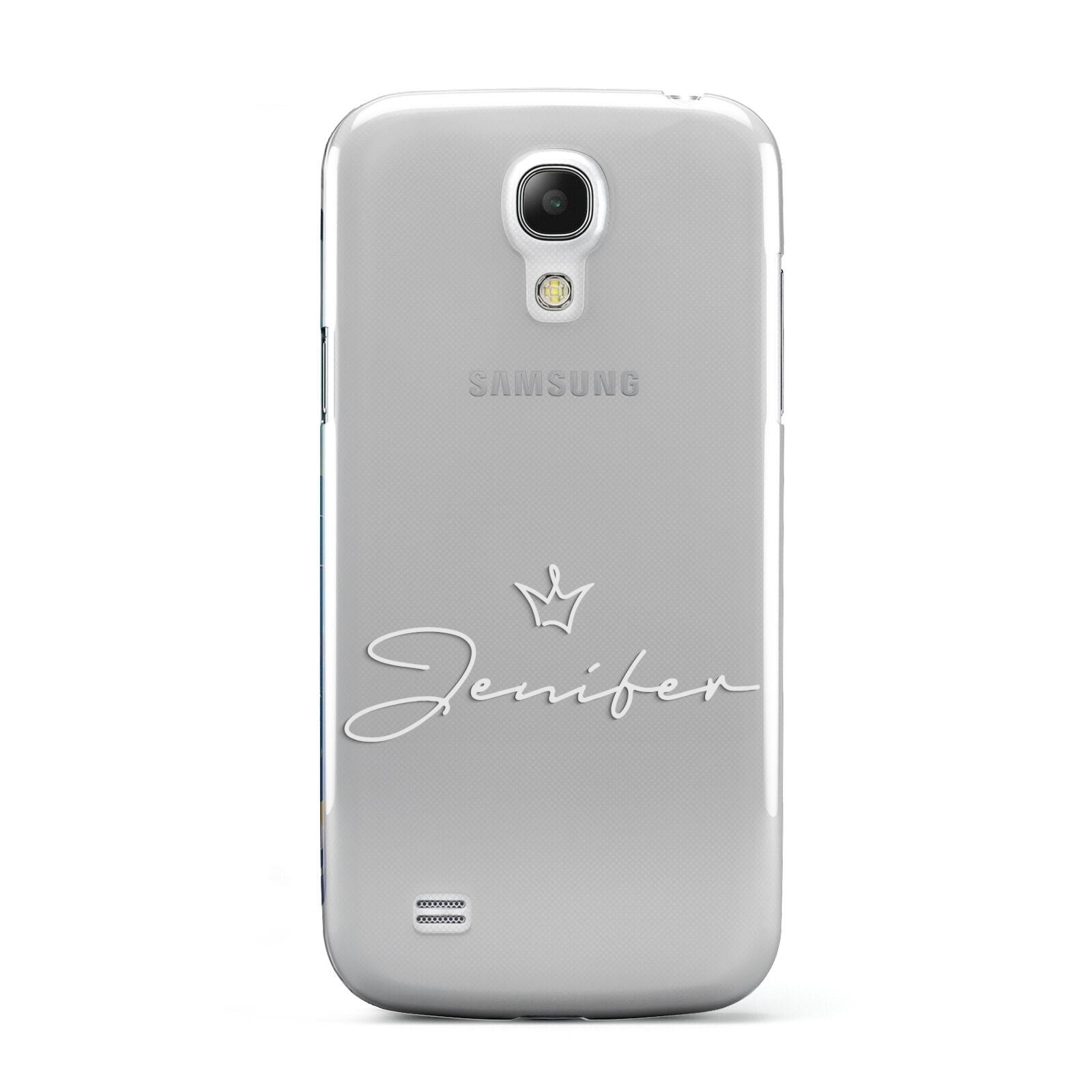 Personalised White Text Transparent Samsung Galaxy S4 Mini Case