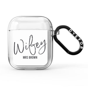 Personalised Wifey White AirPods Case