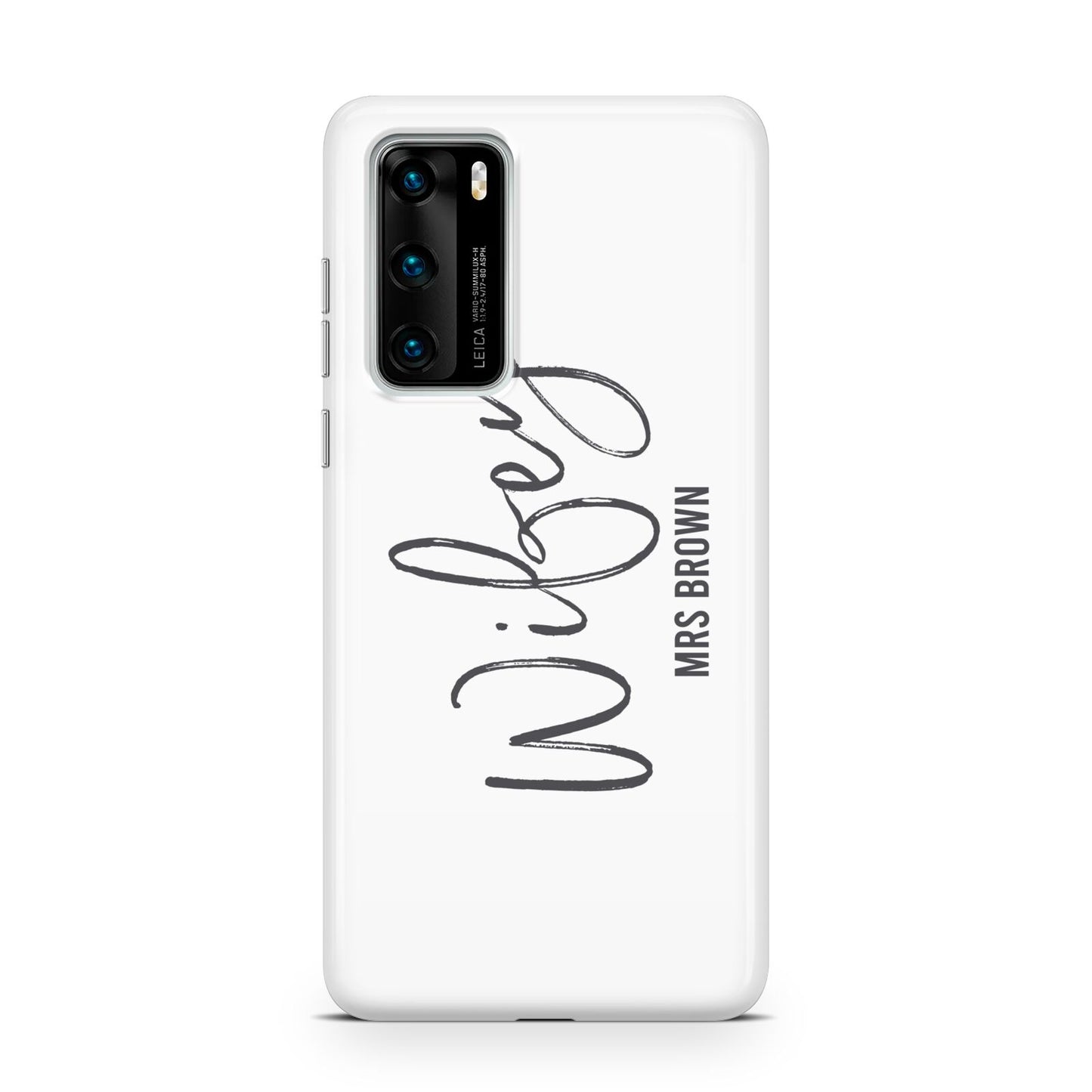 Personalised Wifey White Huawei P40 Phone Case