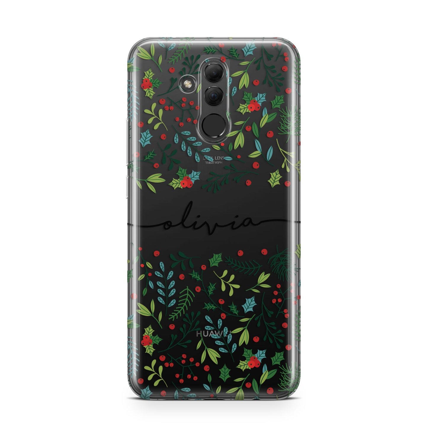 Personalised Winter Floral Huawei Mate 20 Lite