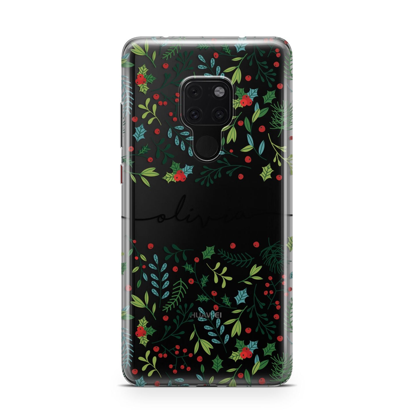 Personalised Winter Floral Huawei Mate 20 Phone Case