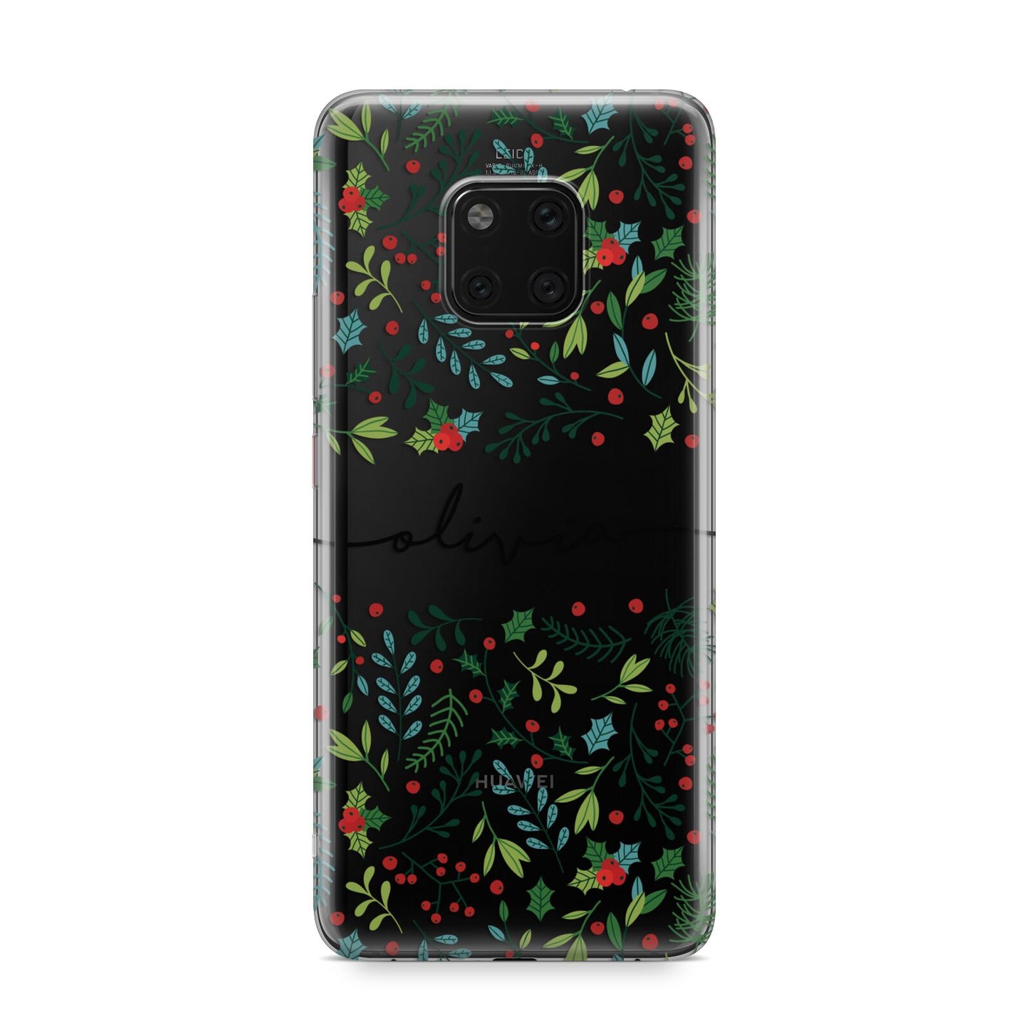 Personalised Winter Floral Huawei Mate 20 Pro Phone Case