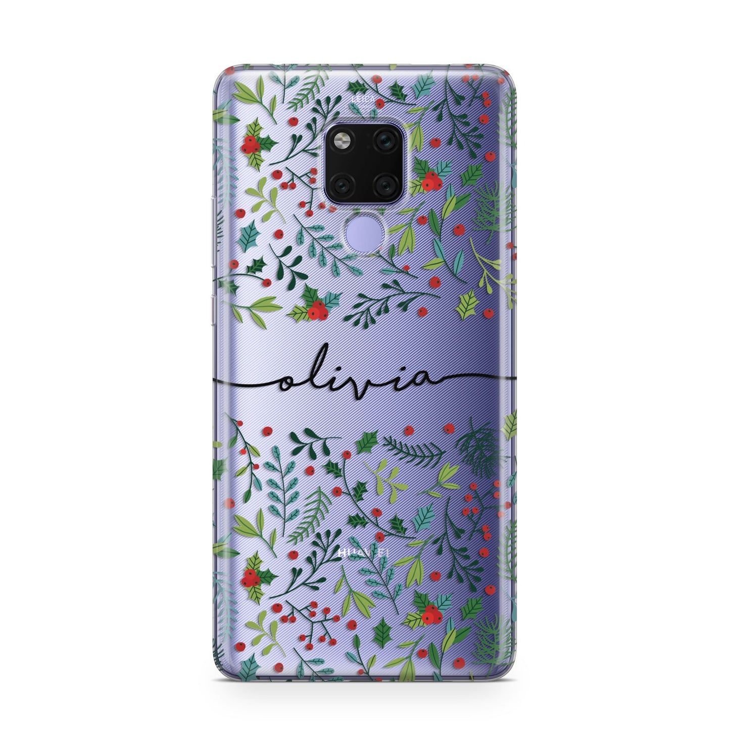 Personalised Winter Floral Huawei Mate 20X Phone Case