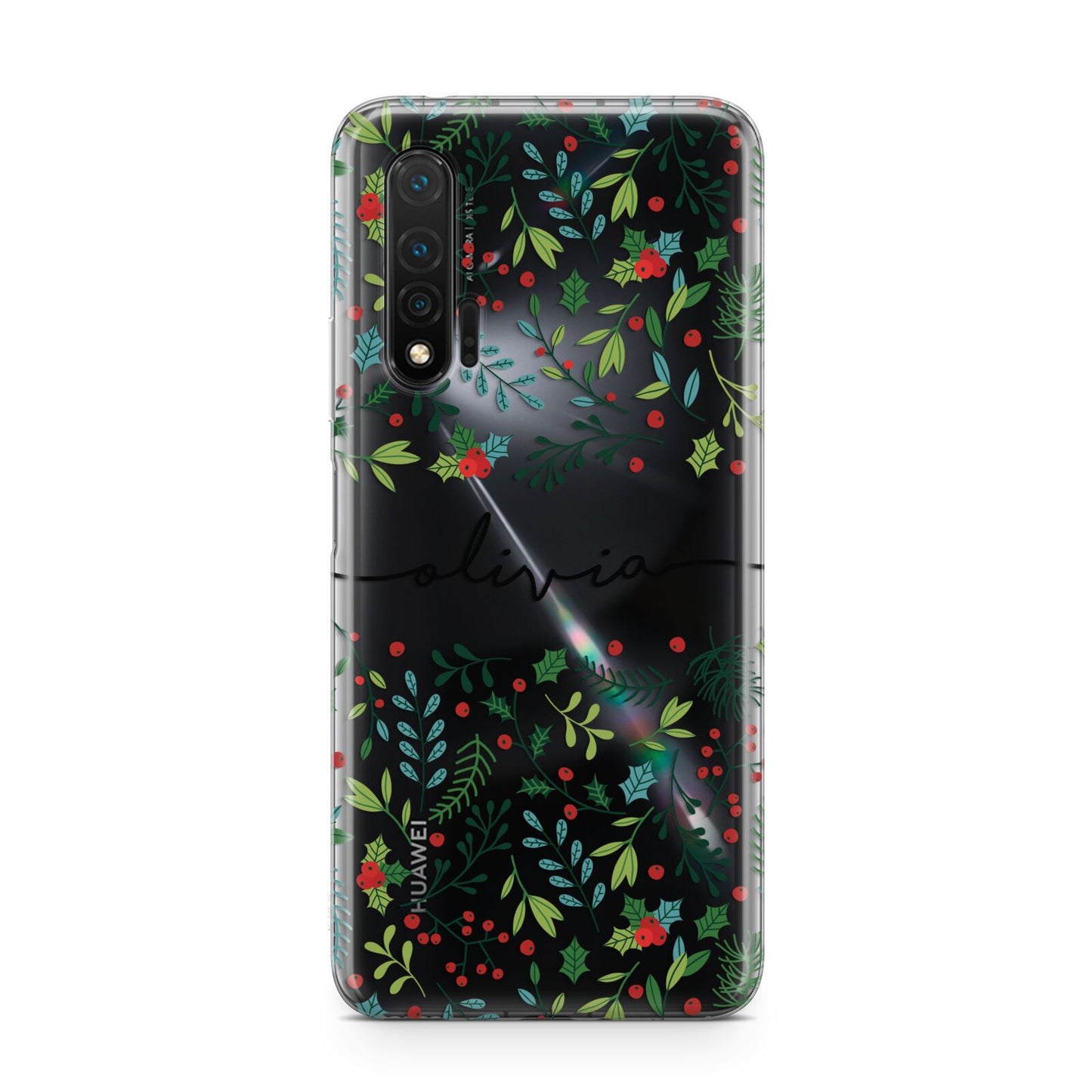 Personalised Winter Floral Huawei Nova 6 Phone Case