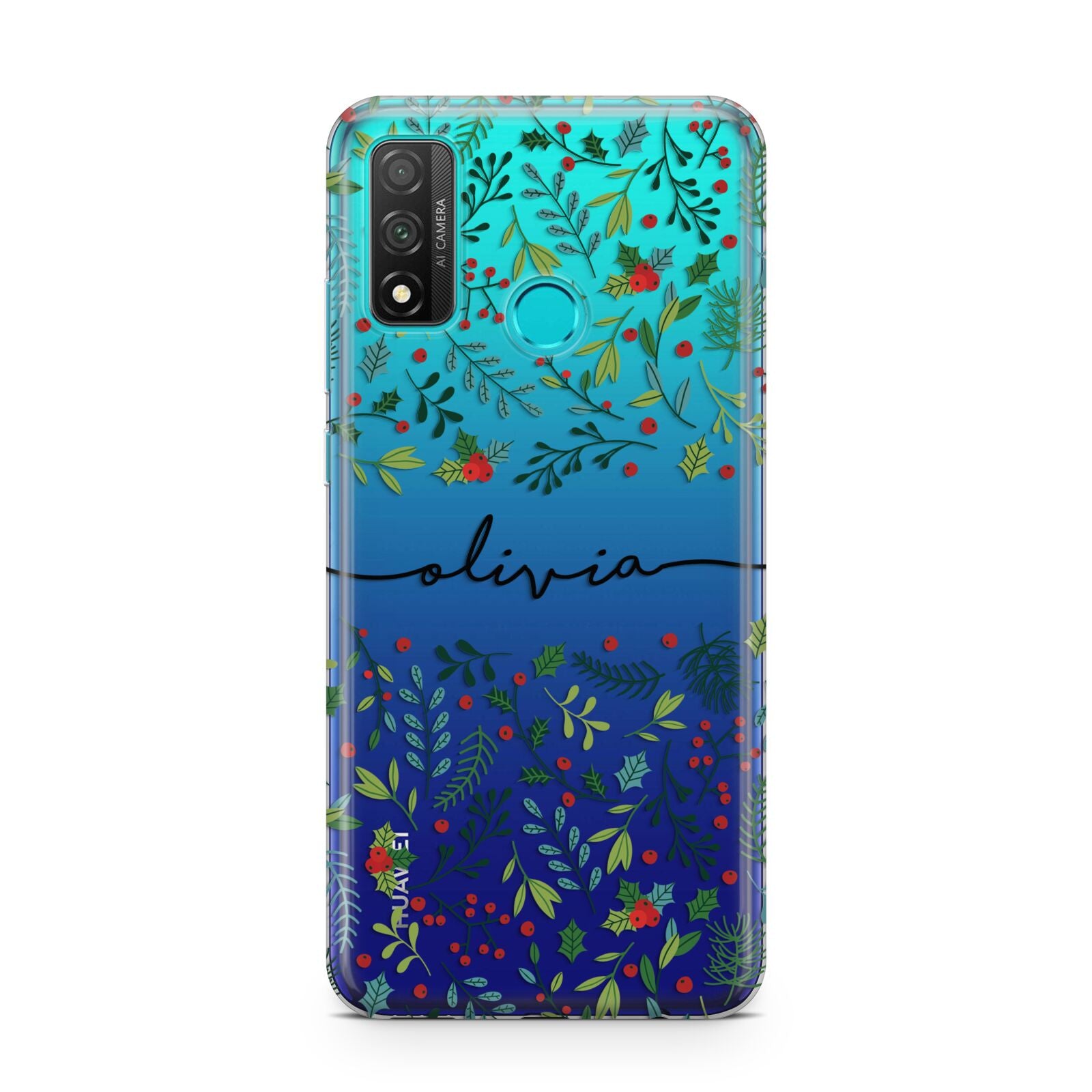 Personalised Winter Floral Huawei P Smart 2020