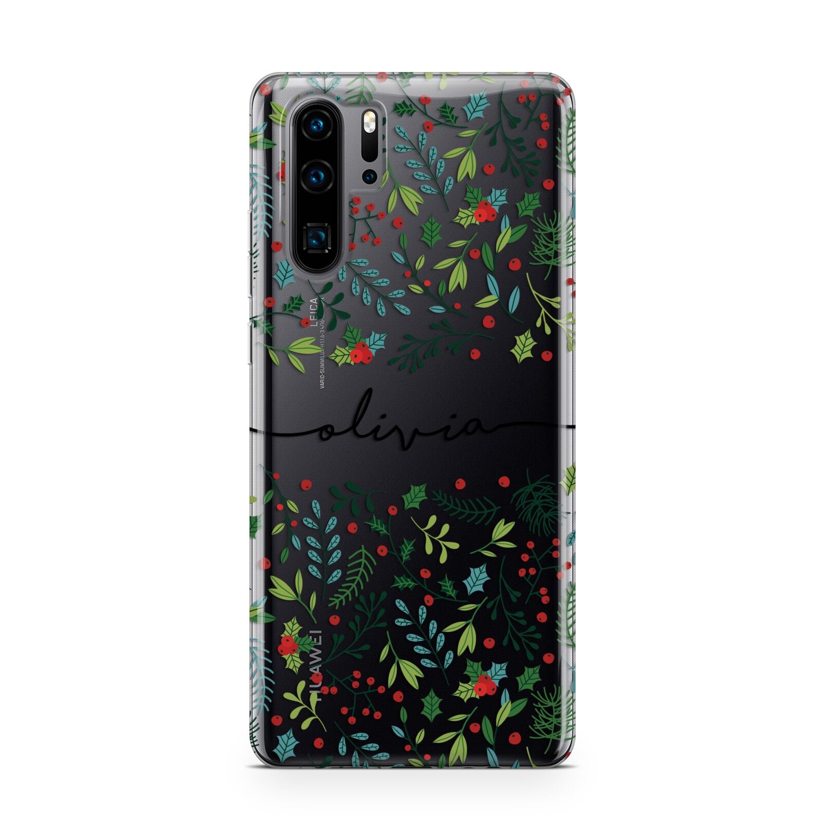 Personalised Winter Floral Huawei P30 Pro Phone Case