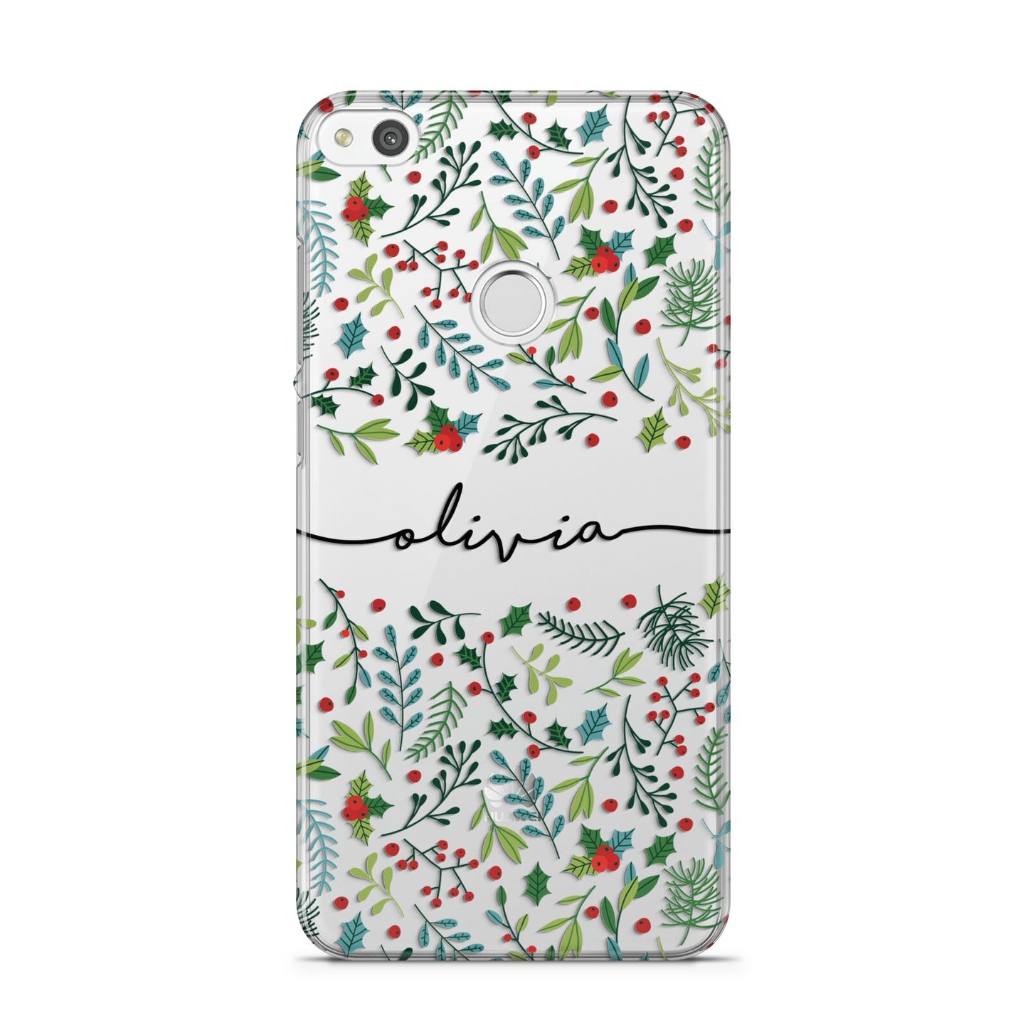 Personalised Winter Floral Huawei P8 Lite Case