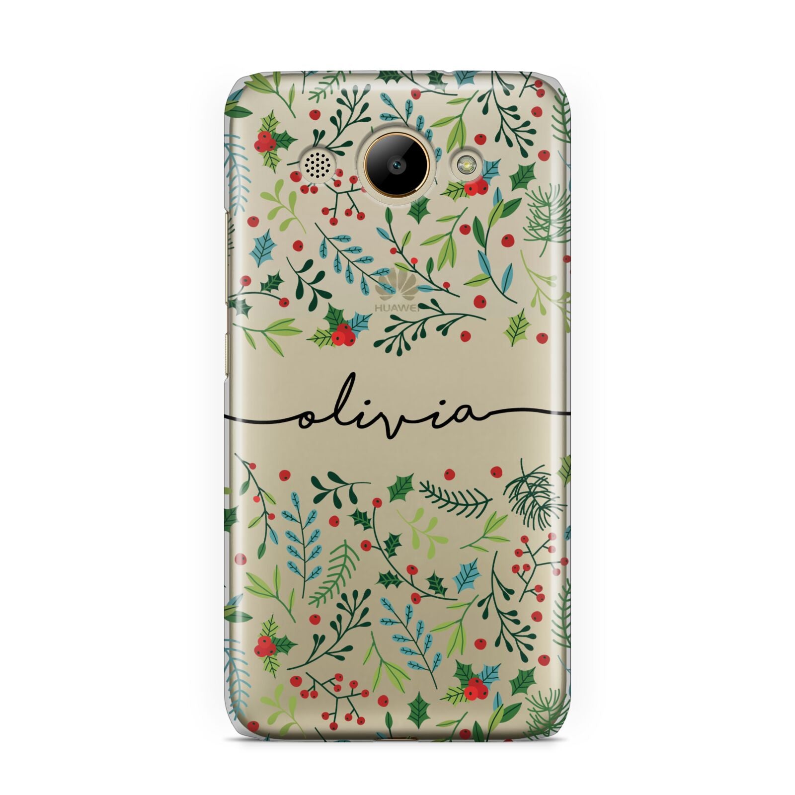 Personalised Winter Floral Huawei Y3 2017