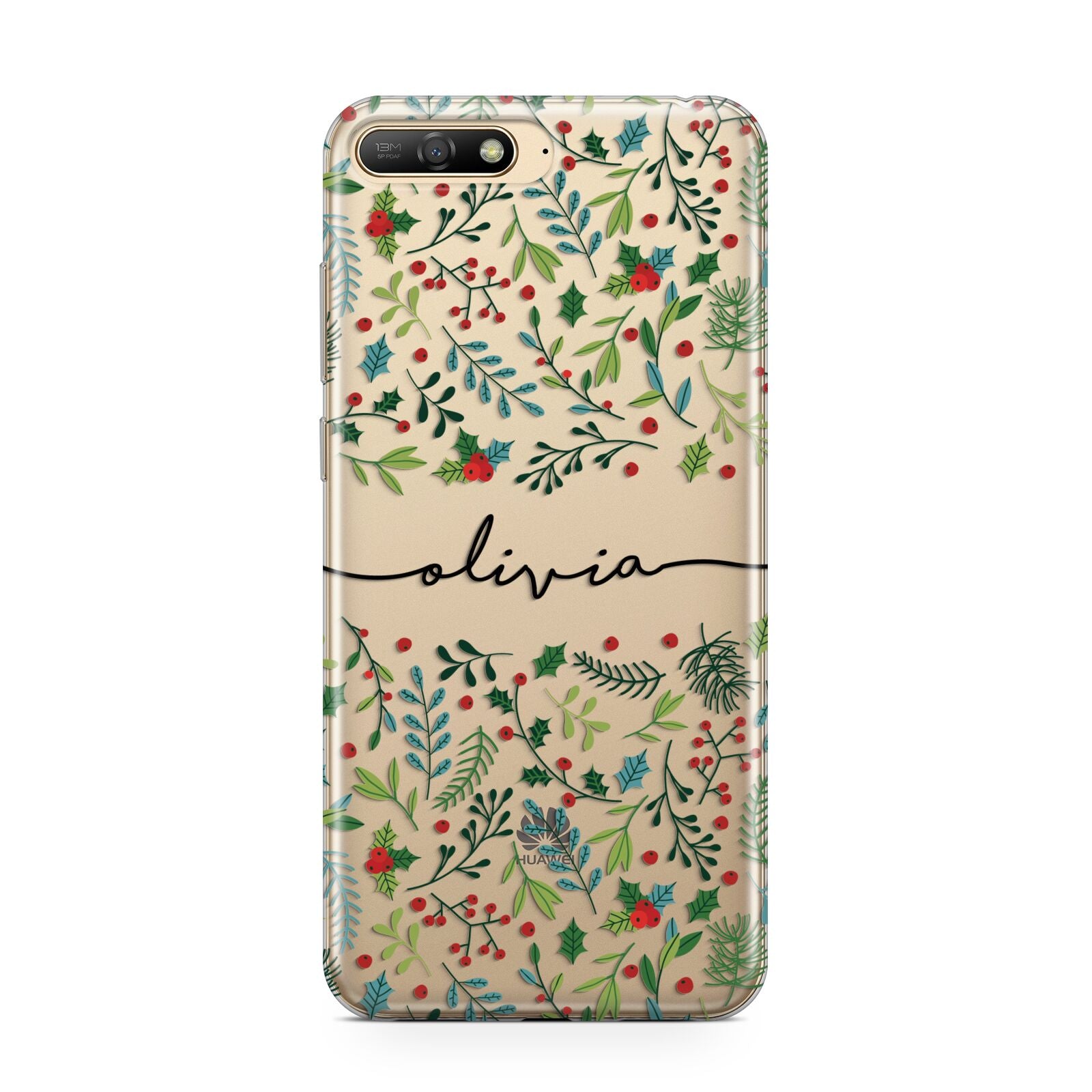 Personalised Winter Floral Huawei Y6 2018