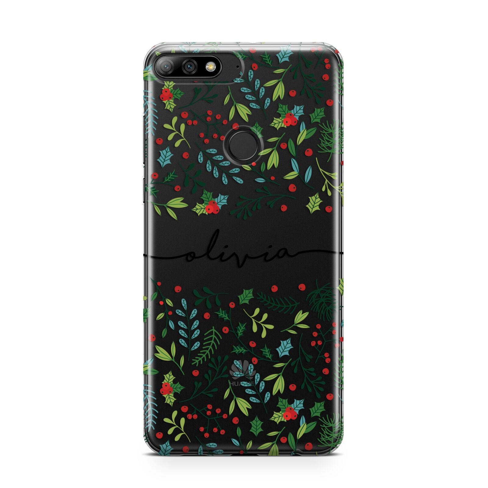 Personalised Winter Floral Huawei Y7 2018