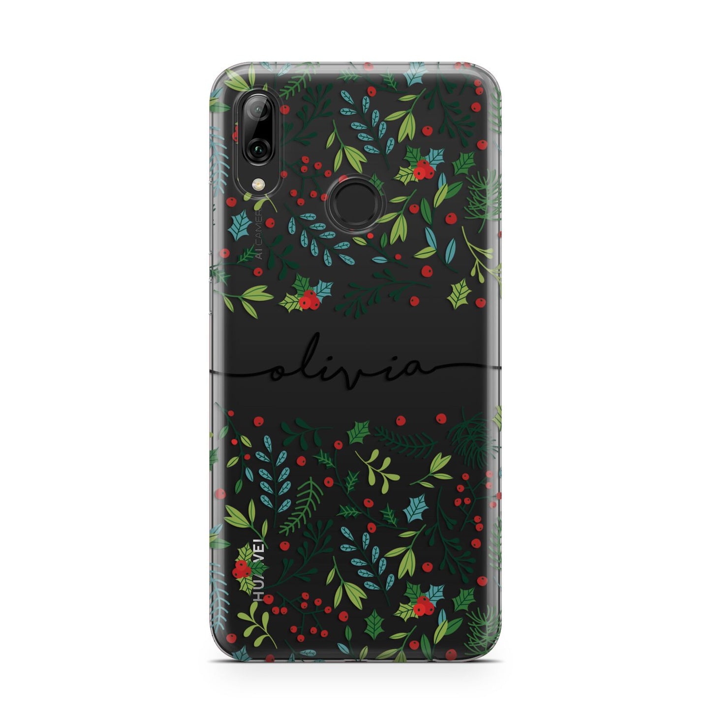 Personalised Winter Floral Huawei Y7 2019