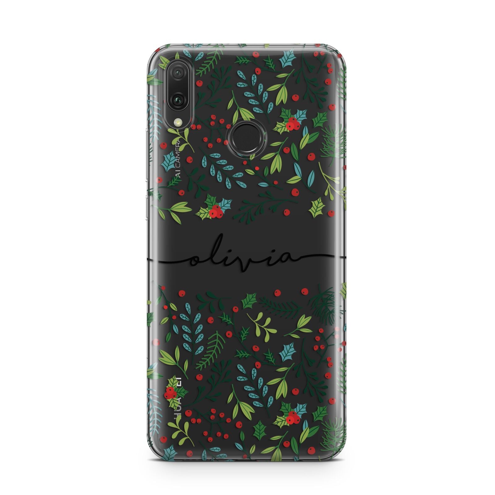 Personalised Winter Floral Huawei Y9 2019