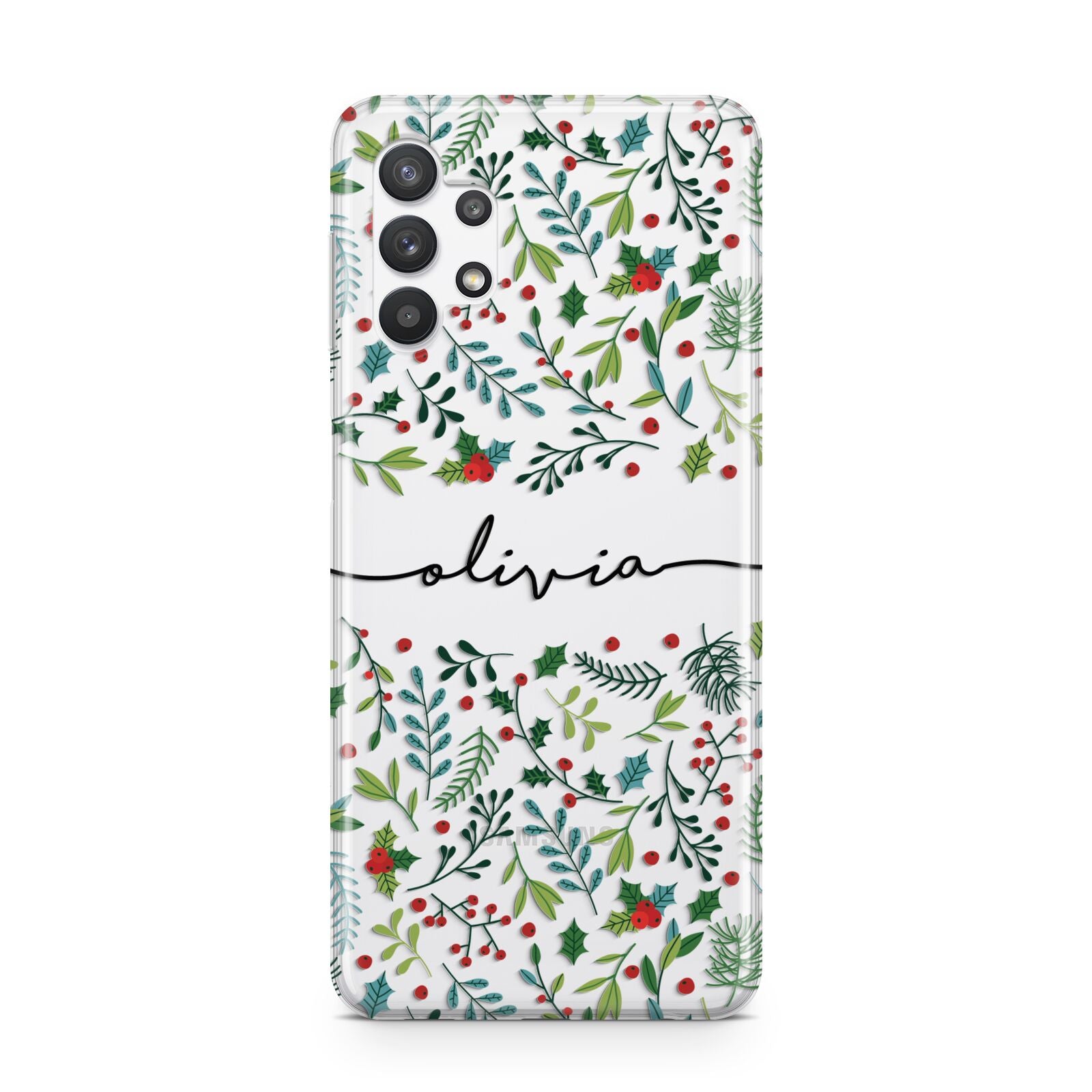 Personalised Winter Floral Samsung A32 5G Case