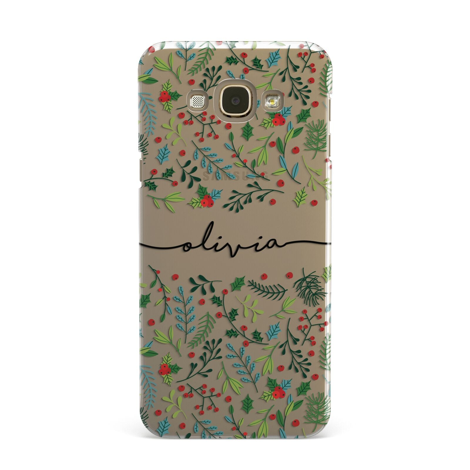 Personalised Winter Floral Samsung Galaxy A8 Case