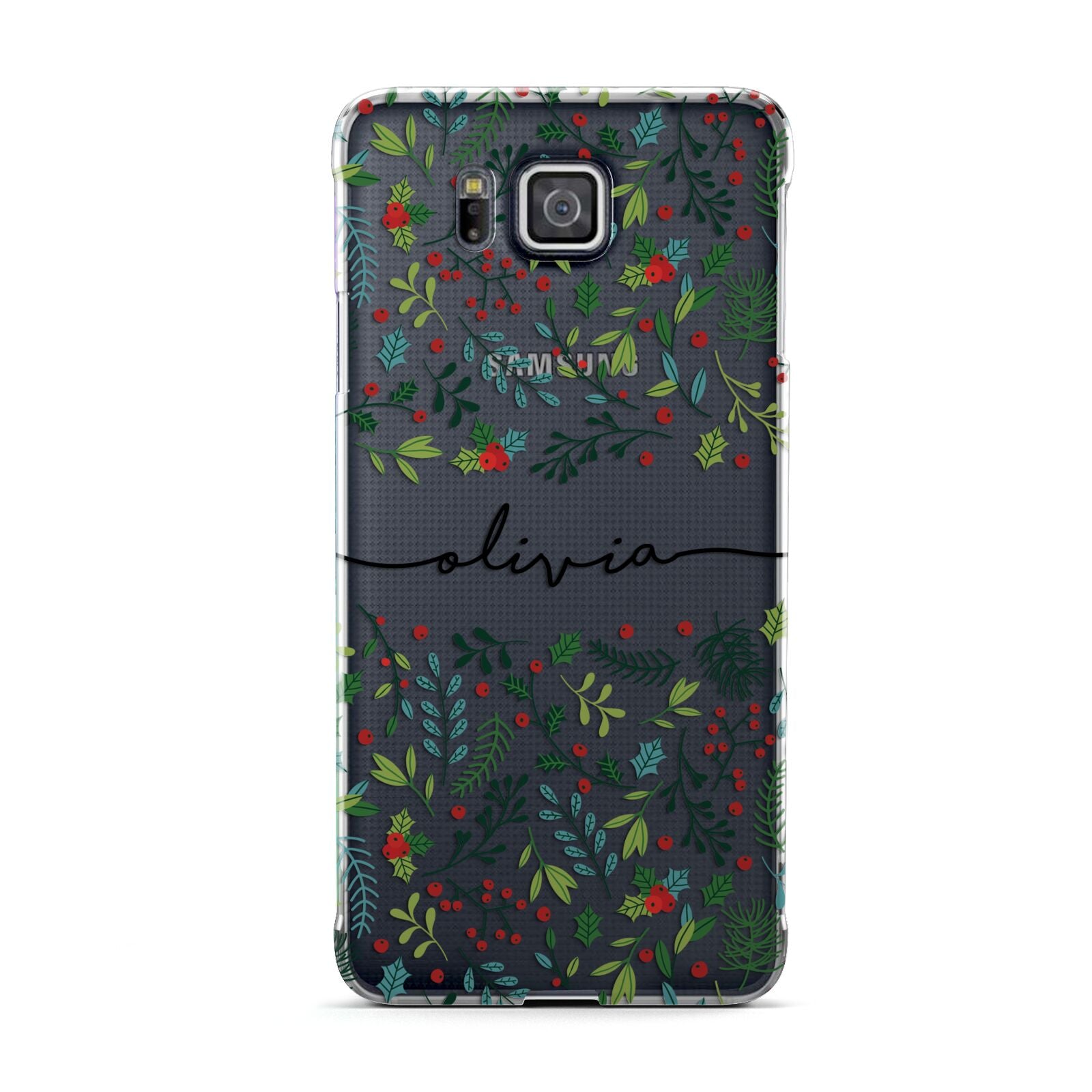 Personalised Winter Floral Samsung Galaxy Alpha Case