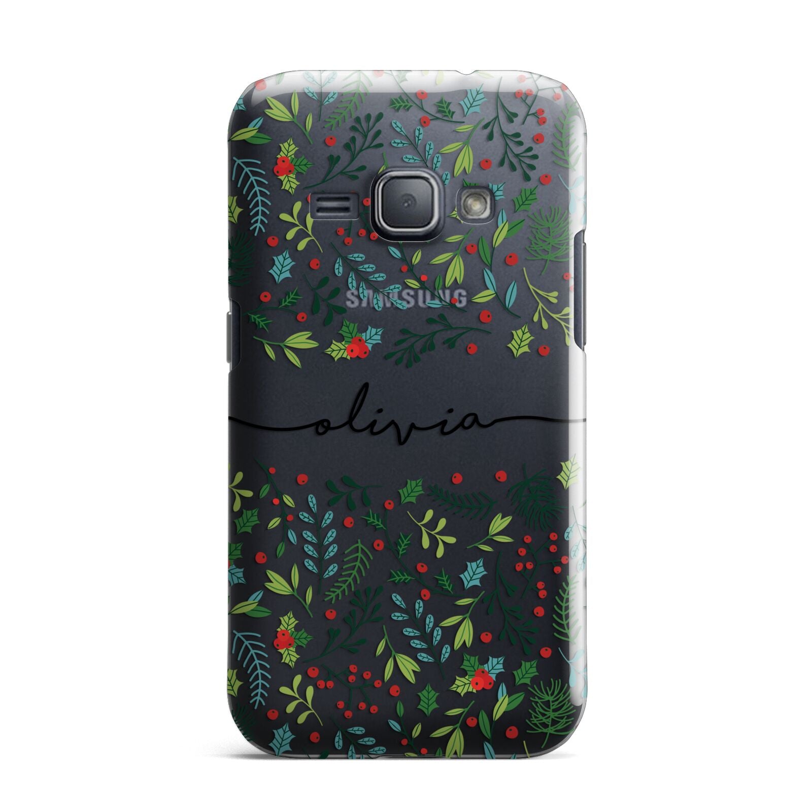 Personalised Winter Floral Samsung Galaxy J1 2016 Case