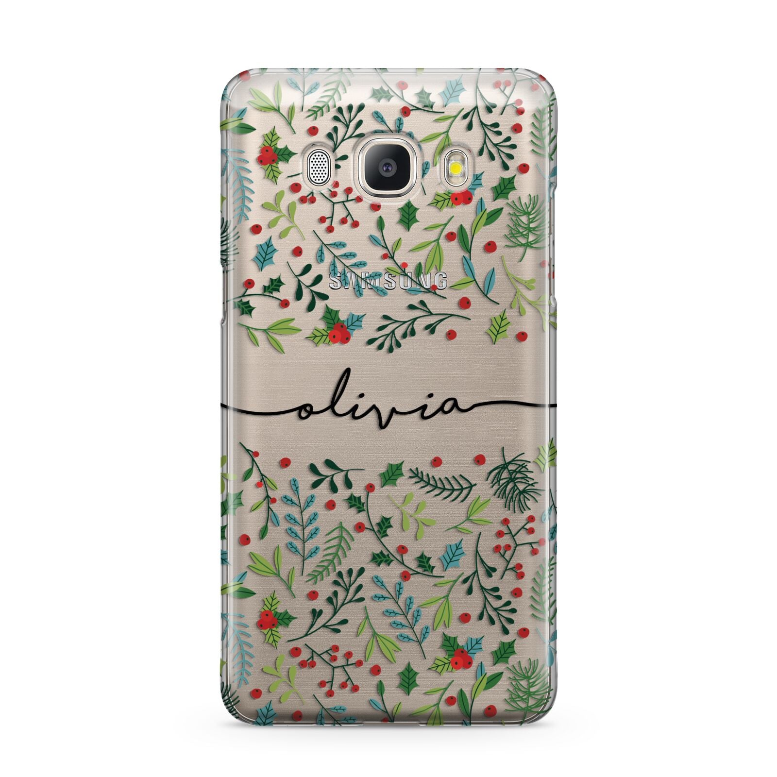 Personalised Winter Floral Samsung Galaxy J5 2016 Case