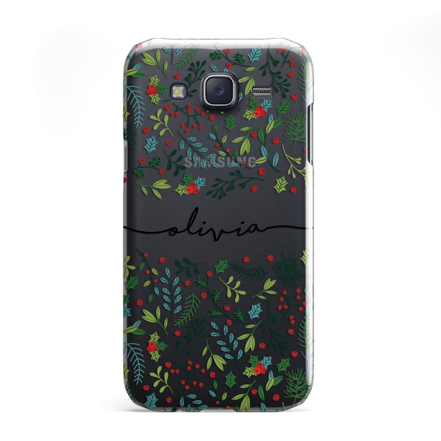 Personalised Winter Floral Samsung Galaxy J5 Case