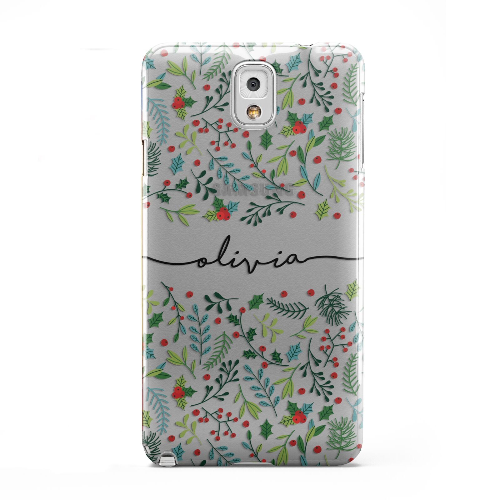 Personalised Winter Floral Samsung Galaxy Note 3 Case