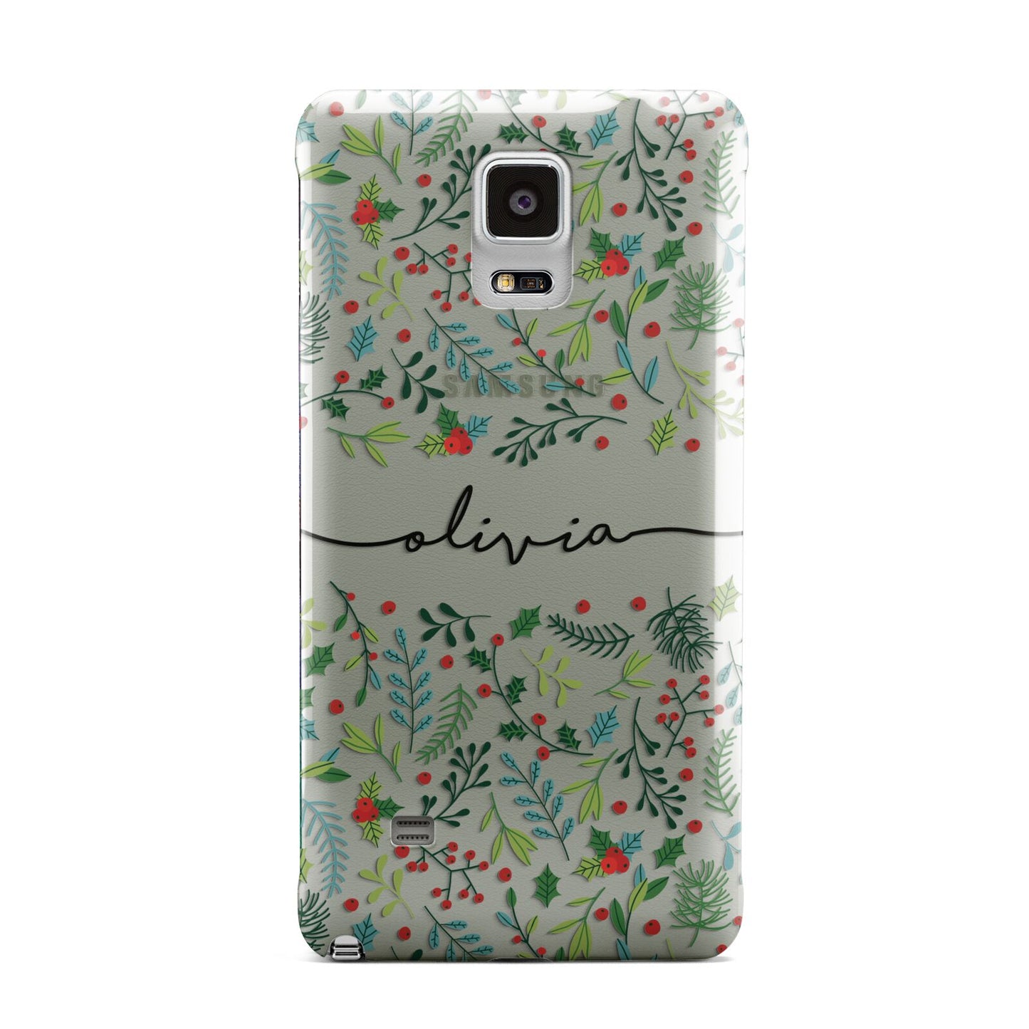 Personalised Winter Floral Samsung Galaxy Note 4 Case