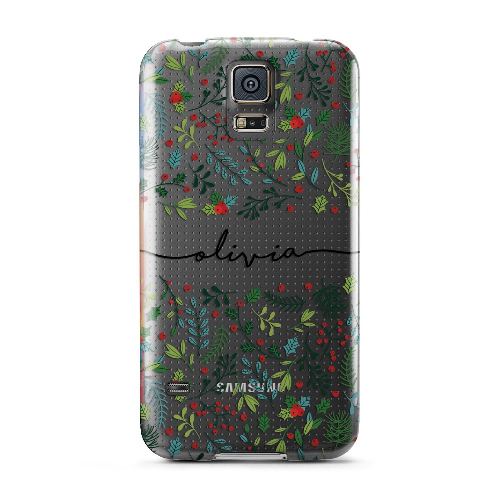 Personalised Winter Floral Samsung Galaxy S5 Case