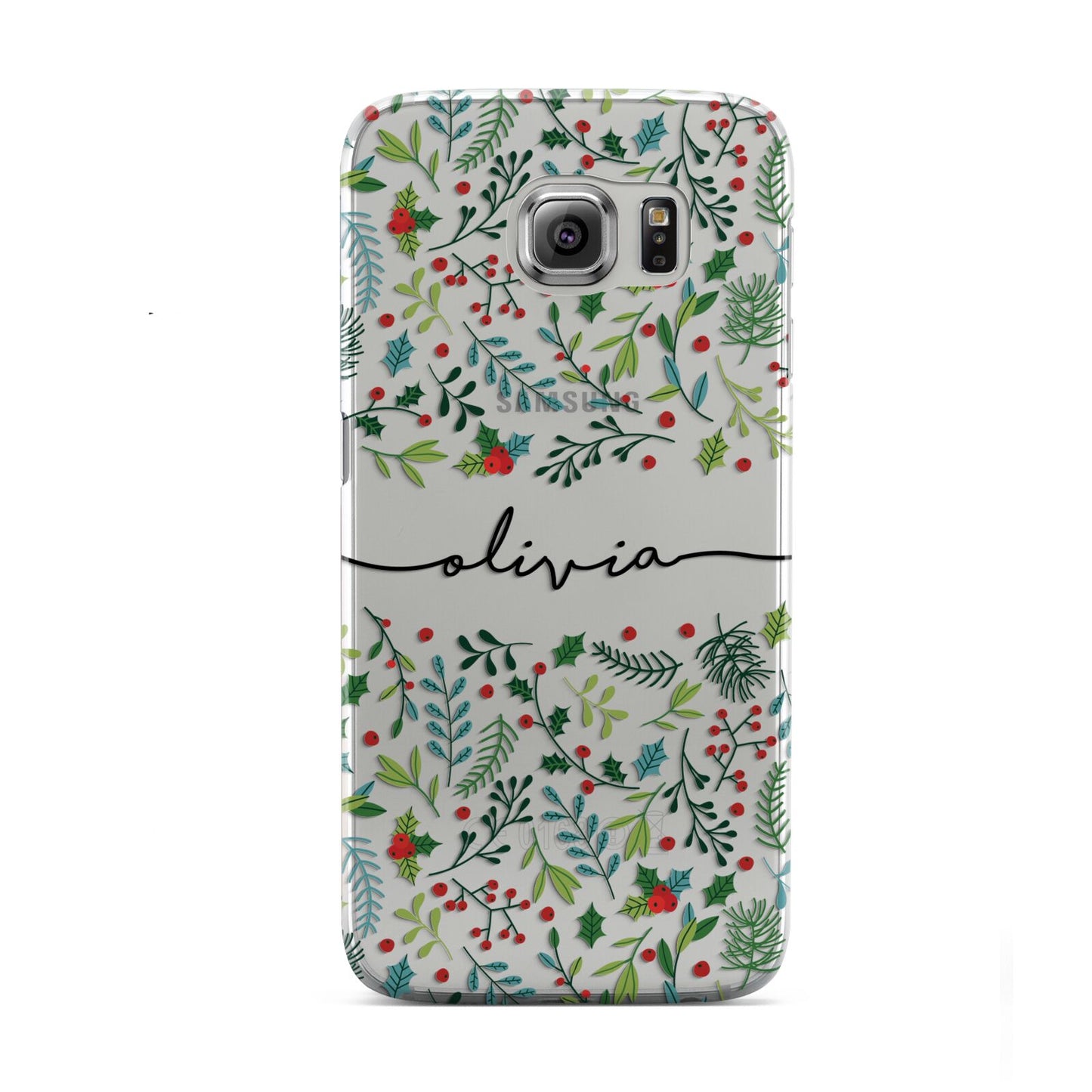 Personalised Winter Floral Samsung Galaxy S6 Case