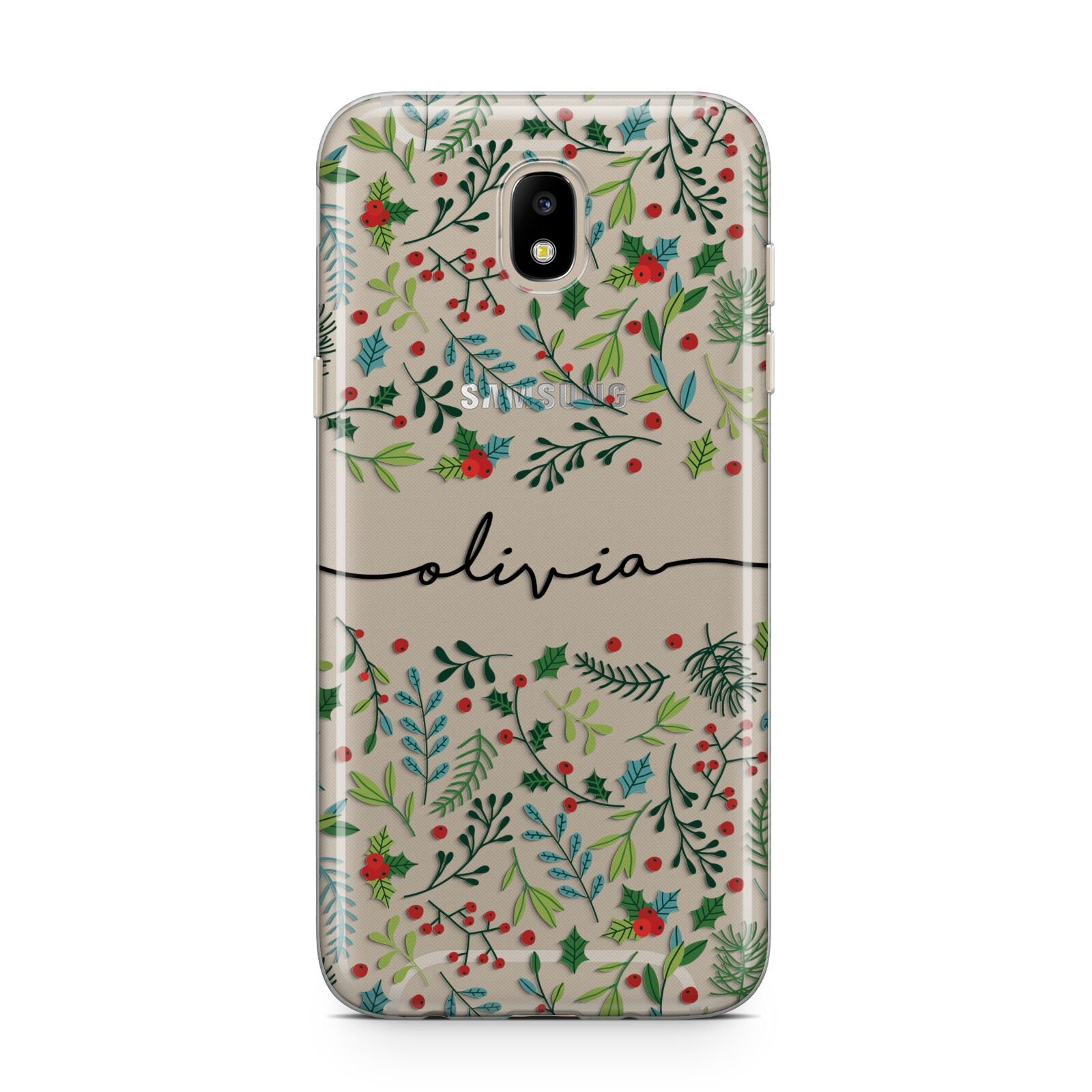 Personalised Winter Floral Samsung J5 2017 Case