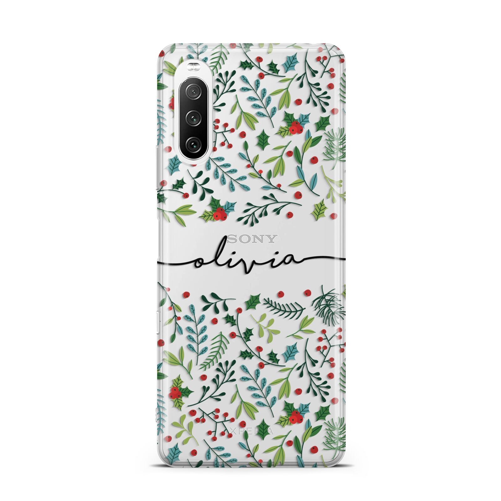 Personalised Winter Floral Sony Xperia 10 III Case